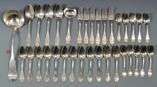 Appraisal: Pcs Olive Pattern Flatware Kendrick Wood Hughes pieces of th