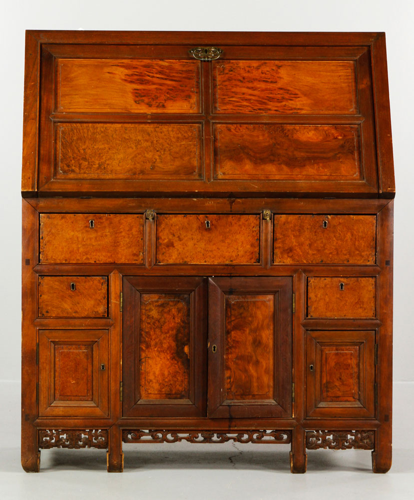 Appraisal: - th C Chinese Drop Front Desk th century drop