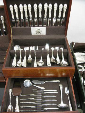 Appraisal: Stieff Rose Sterling Silver Flatware Service for with servers pcs