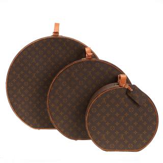 Appraisal: Louis Vuitton Monogram hat boxes Louis Vuitton Monogram hat boxes