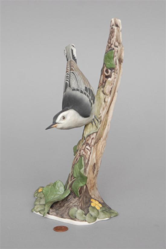 Appraisal: BOEHM BIRD FIGURE English bone pocelain Nuthatch H