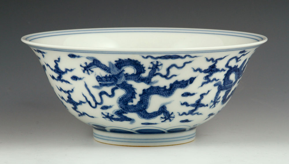 Appraisal: - Chinese Blue and White Bowl Chinese blue and white