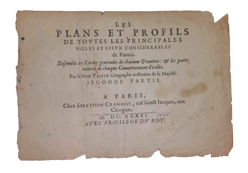 Appraisal: FRANCE Tassin Christophe engraved city plan and views extracted from