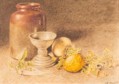 Appraisal: Circle of William Henry Hunt British - Still Life with