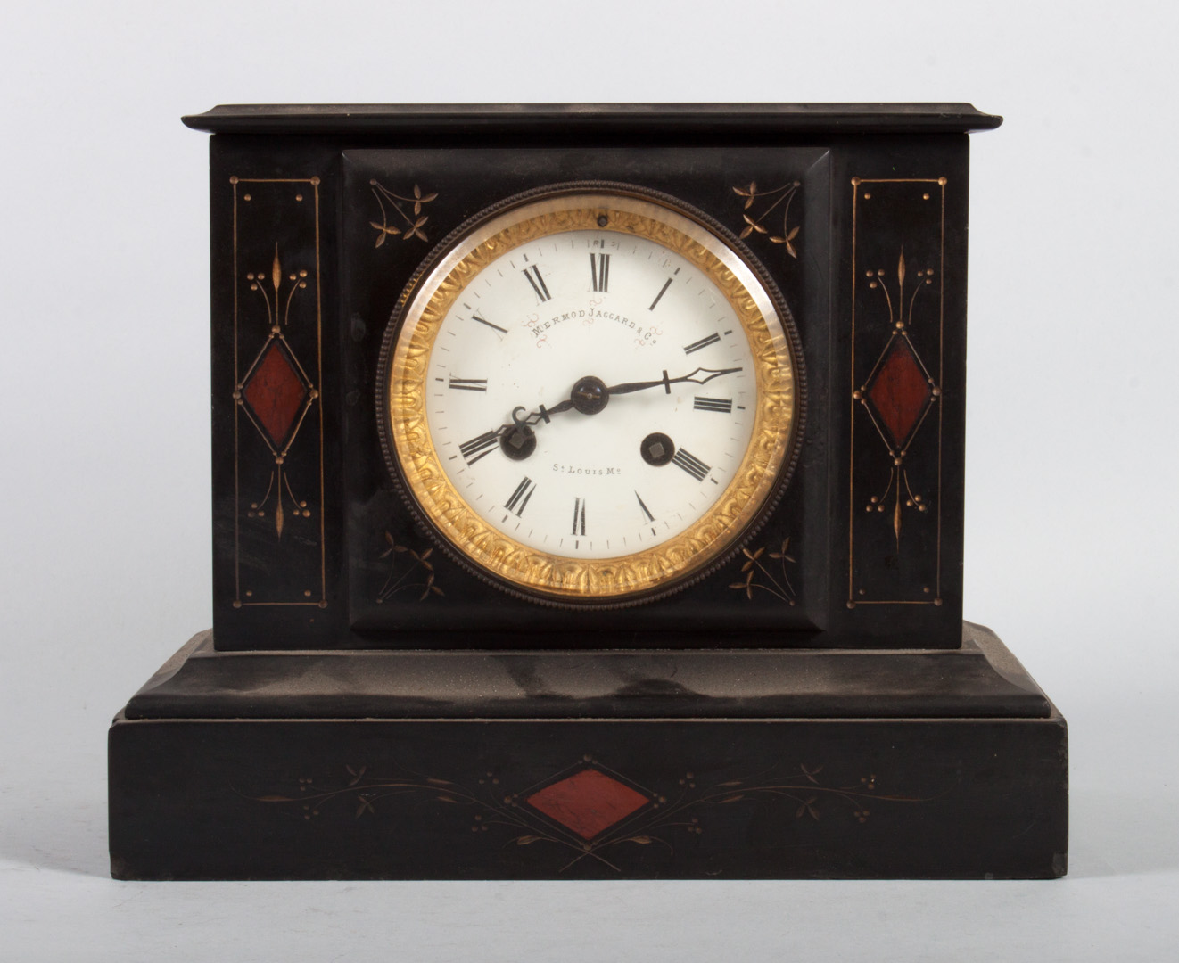 Appraisal: Napoleon III Belgian marble mantel clock third quarter- th century