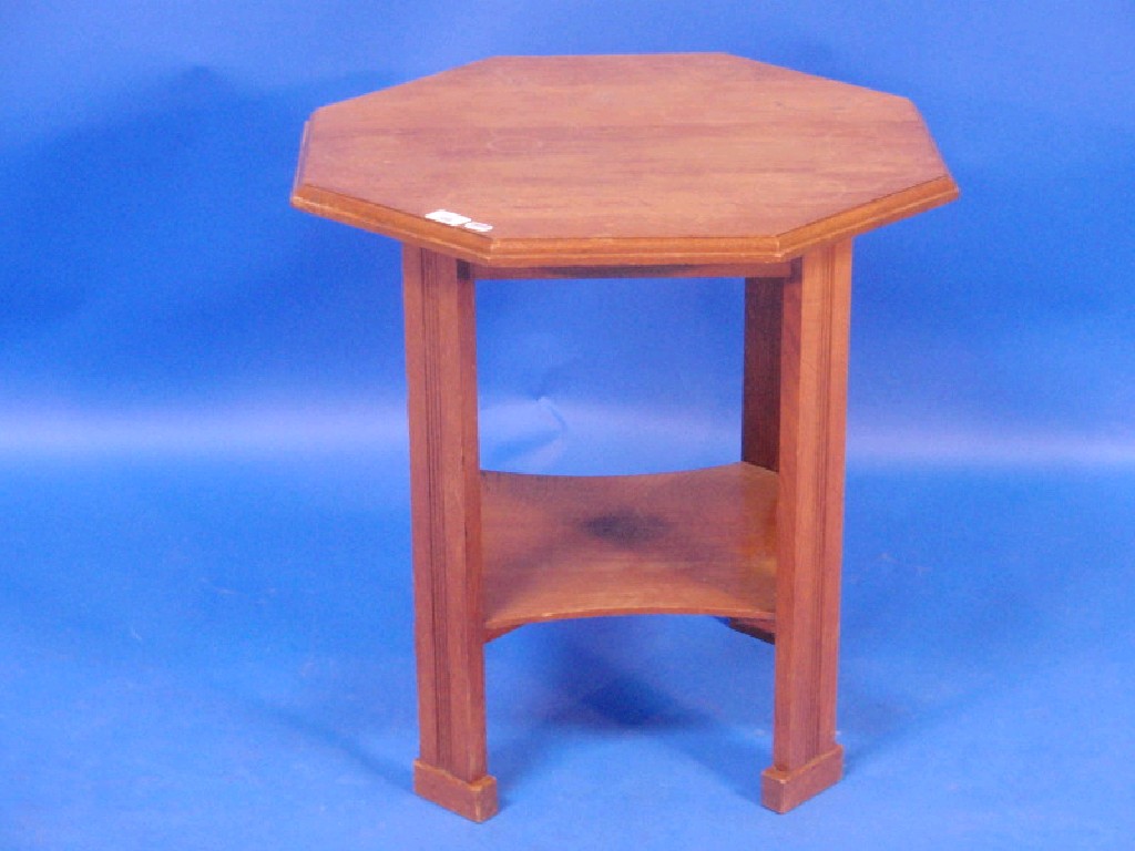 Appraisal: An oak hexagonal occasional table