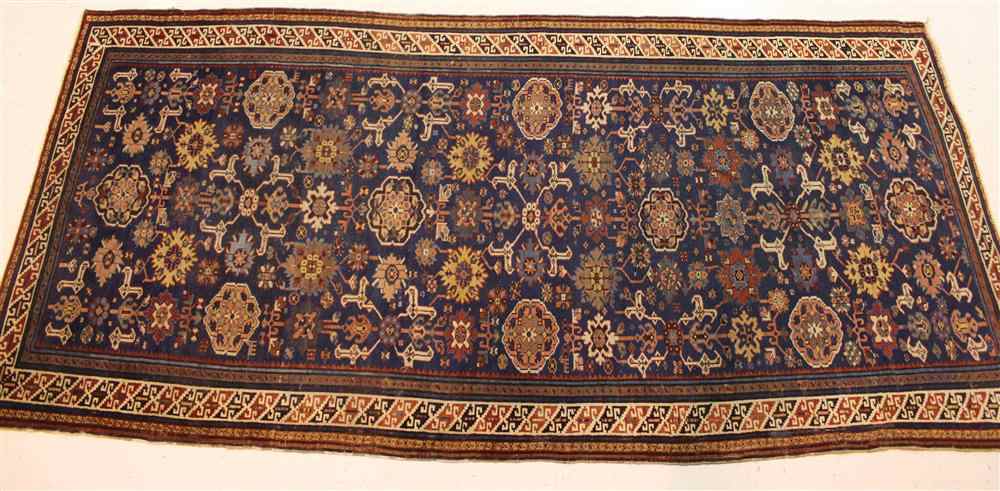 Appraisal: ANTIQUE SHIRVAN AFSHAN CARPET EASTERN CAUCASUS C deep blue field