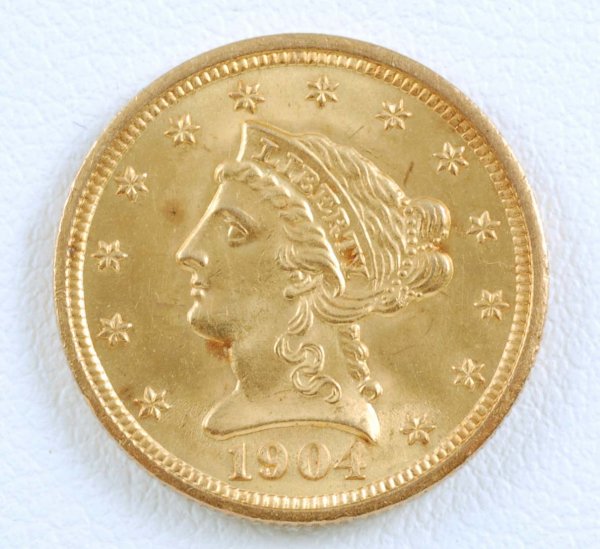 Appraisal: Liberty Coronet Head Quarter Eagle gold piece CONDITION Choice Uncirculated