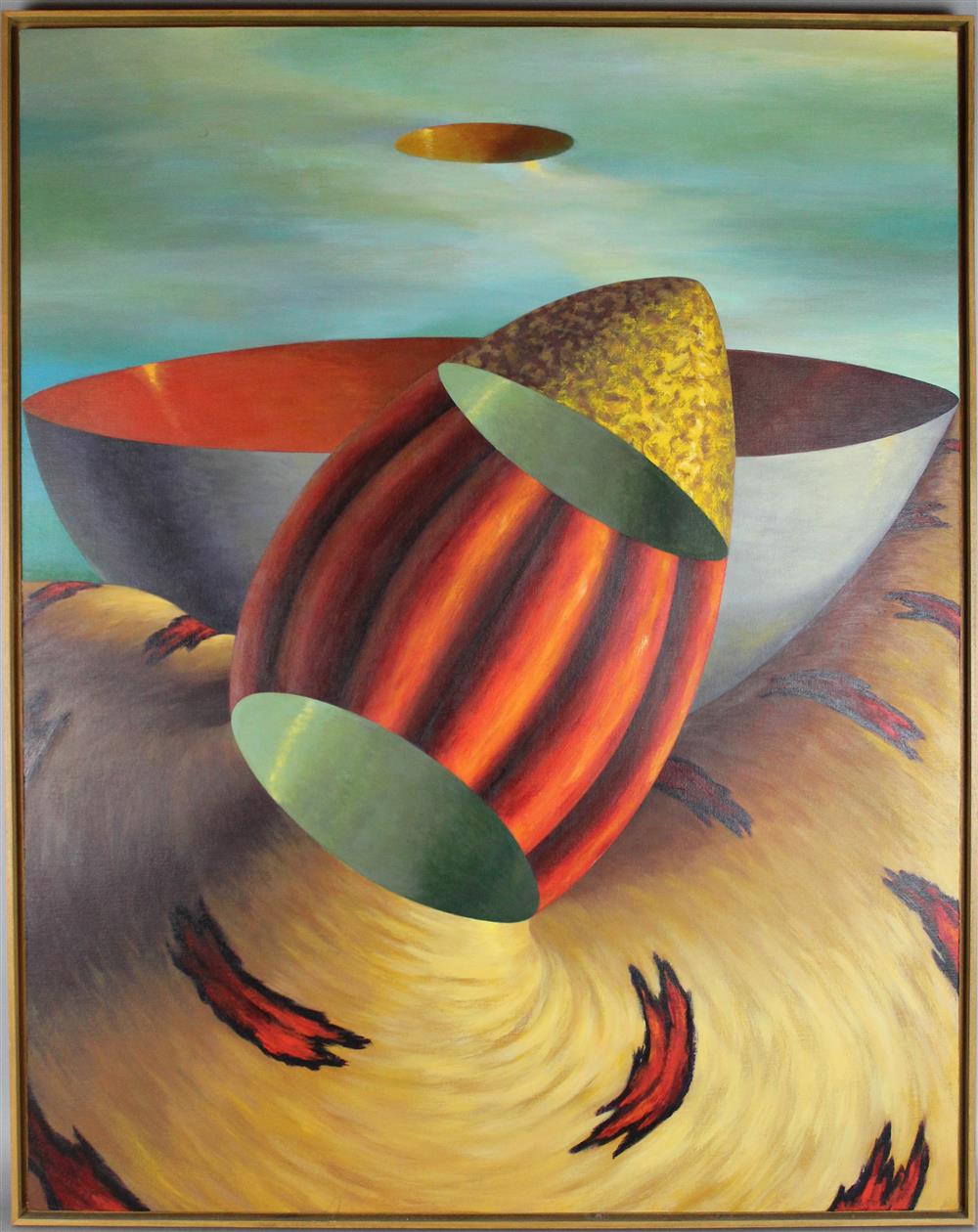 Appraisal: PATRICK CRAIG AMERICAN - CUT BOWLS Acrylic on canvas x