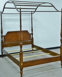 Appraisal: Cherry four post canopy bed ht in Cherry four post