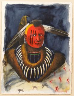 Appraisal: Native American Raymond Nordwall Watercolor Raymond Nordwall b active New