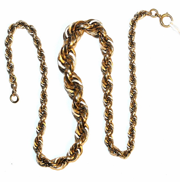 Appraisal: A CT GOLD GRADUATED MULTI LINKED NECKLACE