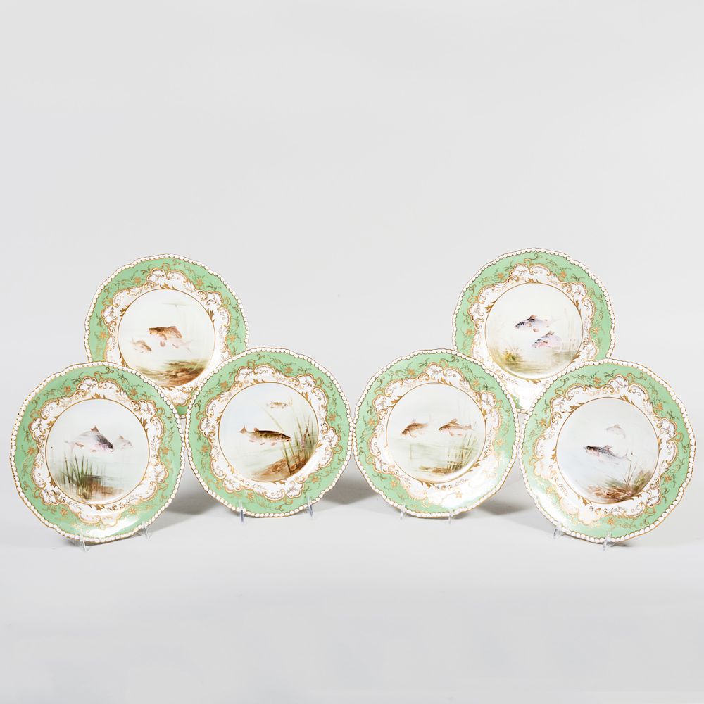 Appraisal: Set of Twleve Coalport Porcelain 'Fish' Plates and a Fish