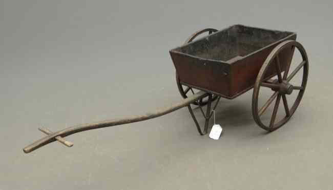 Appraisal: th c child' s pull wagon in old paint ''