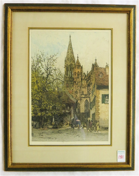 Appraisal: LUIGI KASIMIR ETCHING AND AQUATINT Austria - Freiburg Germany Image