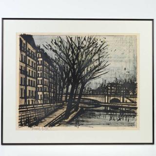 Appraisal: Bernard Buffet L'Ile Saint-Louis colored lithograph edition of Mourlot signed