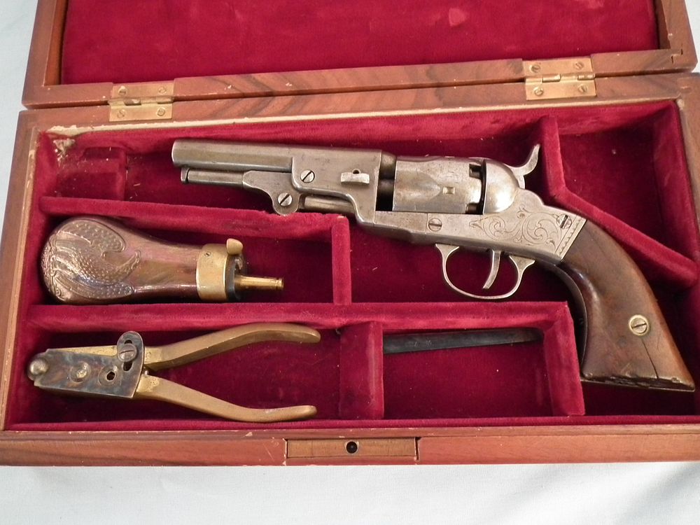 Appraisal: BACON ARMS REVOLVER Civil War era pocket revolver in wood