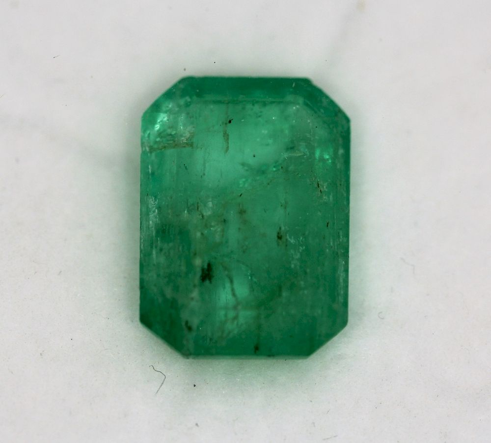 Appraisal: Natural Bluish Green CT Emerald CT natural semi transparent bluish