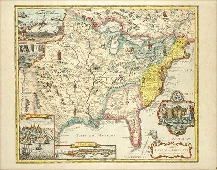 Appraisal: Reproduction Map Carte du Canada et de la Louisiane Print