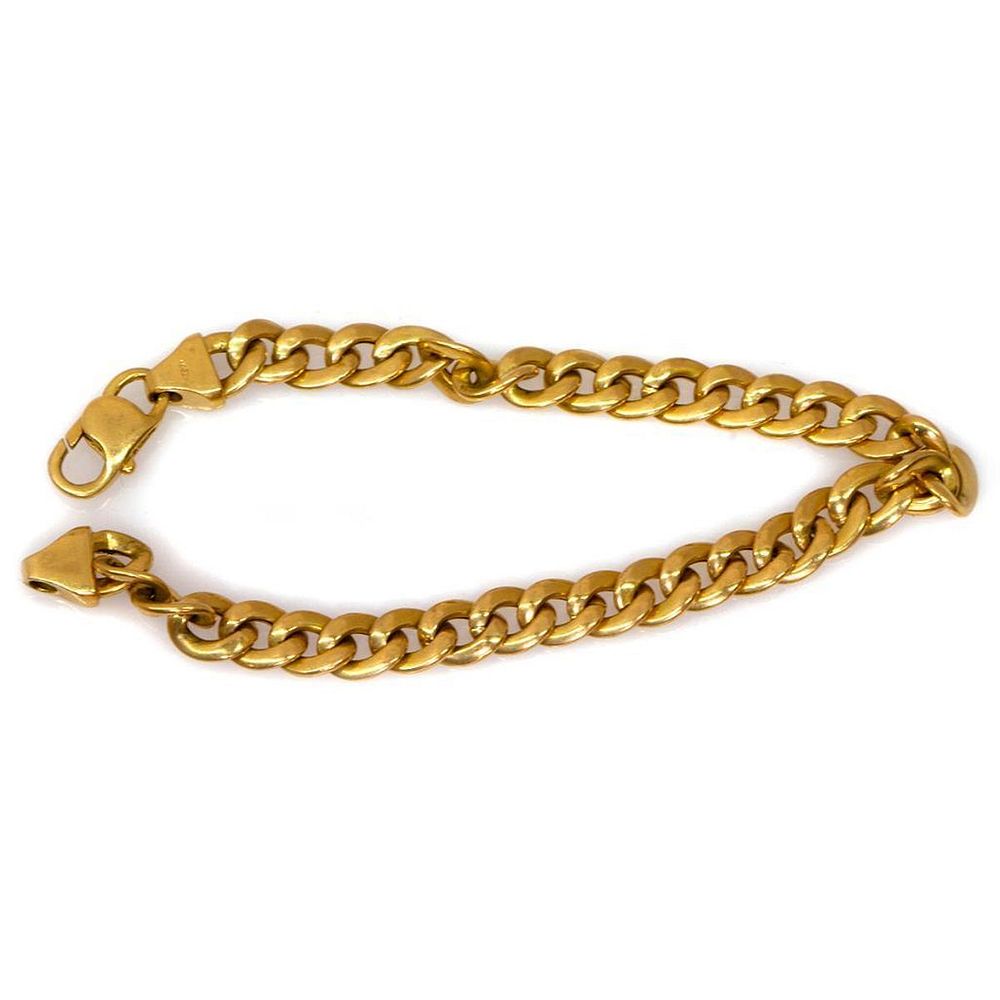 Appraisal: k gold curb link bracelet Italy weighing approximately grams length