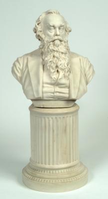 Appraisal: A COPELAND PARIAN WARE BUST of Sir Titus Salt raised