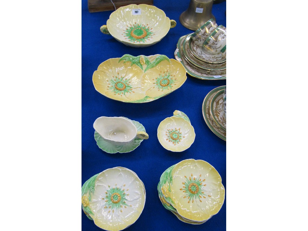 Appraisal: Carlton Ware Yellow buttercup dessert set