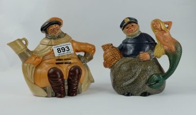 Appraisal: Royal Doulton character teapots Falstaff D and Old salt D