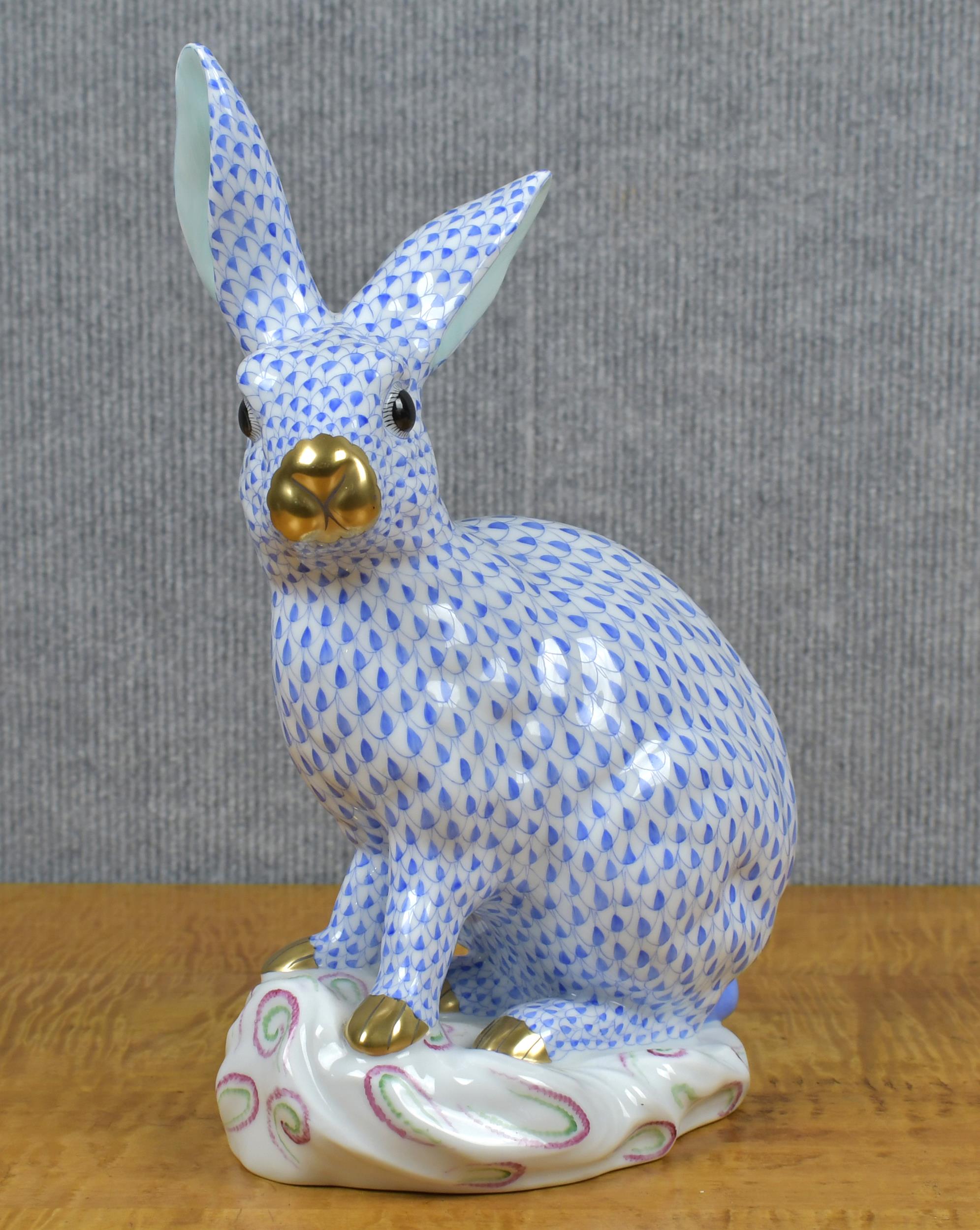 Appraisal: HEREND PORCELAIN RABBIT A hand painted porcelain rabbit figure signed