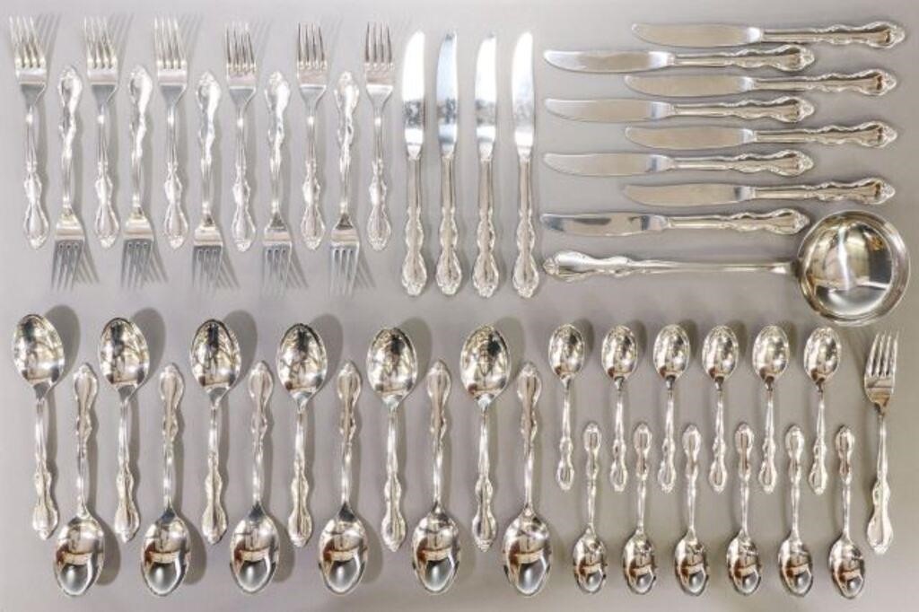 Appraisal: lot of Stainless steel flatware service Christofle International Inox U