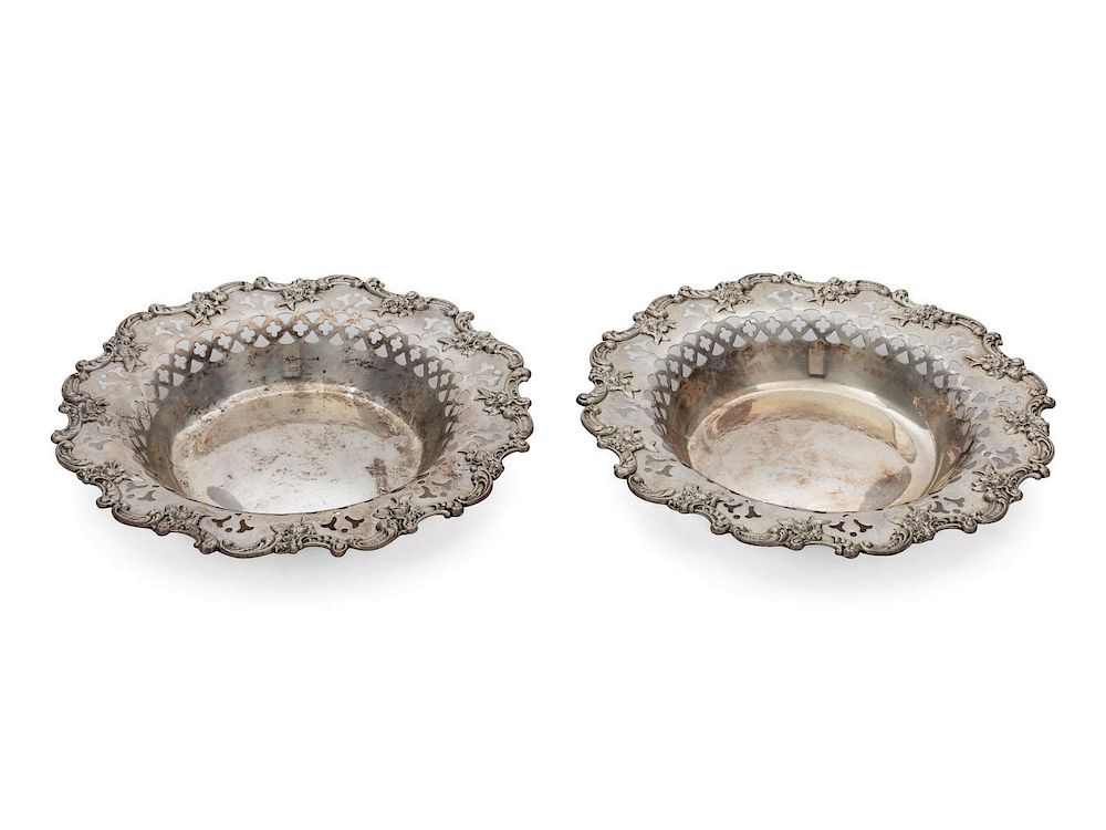 Appraisal: A Pair of American Silver Candy Dishes Theodor A Pair