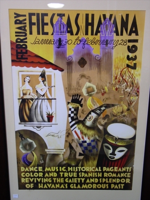 Appraisal: VINTAGE STYLE AD OF FESTIVAL OF HAVANA MATTED AND FRAMED