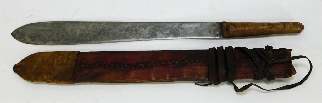 Appraisal: ENGLISH MARTINDALE CROCODILE MACHETE WITH SHEATH England Early th CenturyIncludes