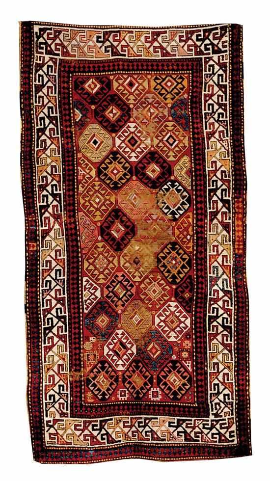 Appraisal: Persian Kazak runner circa ' '' x ' '' Provenance