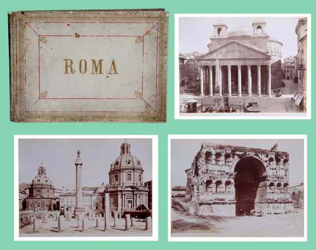 Appraisal: A TH CENTURY PHOTOGRAPHIC ALBUM of views of Rome to