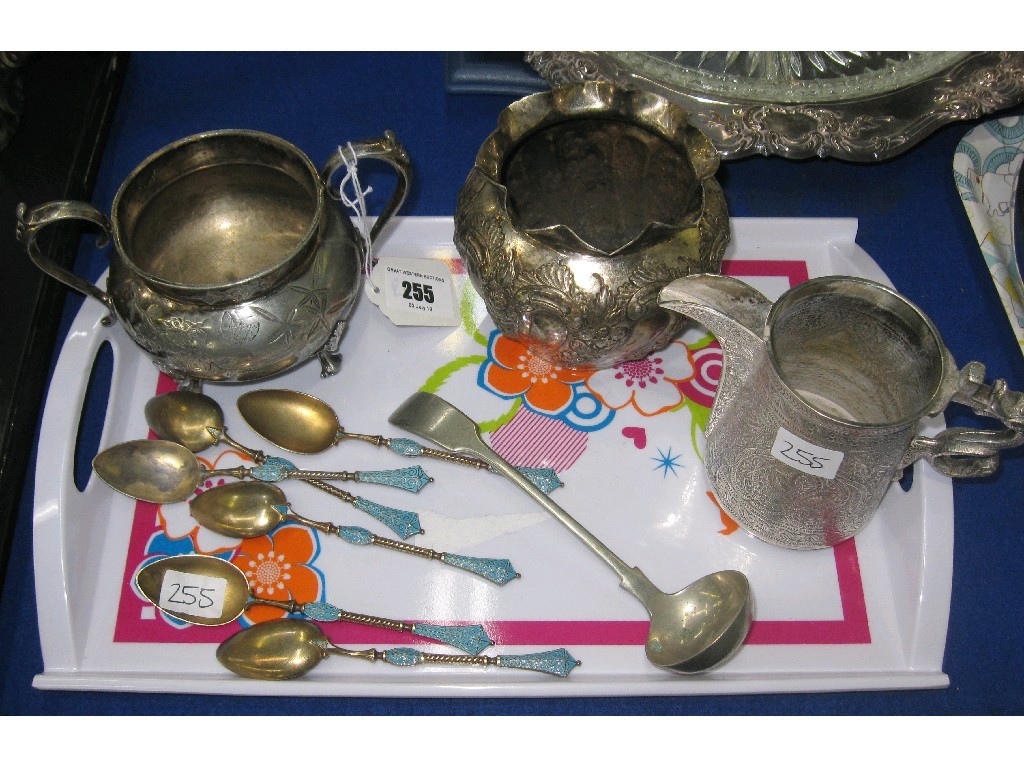 Appraisal: Tray lot of EP - bowl cream jug etc and