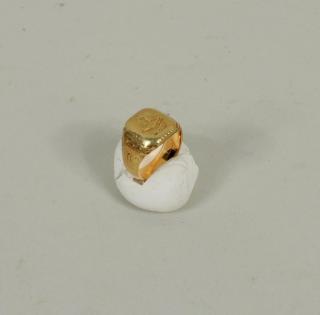 Appraisal: Gentleman's Gold Seal Ring Gentleman's gold seal ring Nil Desperandum