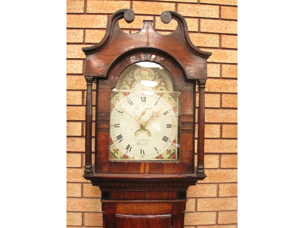 Appraisal: A th Century Longcase with painted arched dial inscribed Evan