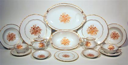 Appraisal: Limoges partial porcelain dinner service th century 'floreal' pattern