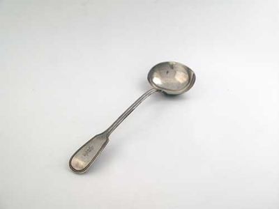 Appraisal: A William IV soup ladle fiddle and thread pattern crested