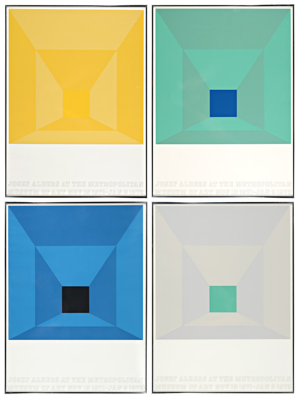 Appraisal: JOSEPH ALBERS SERIGRAPH POSTERS FOR MOMA EXHIBITION Sight Size ''