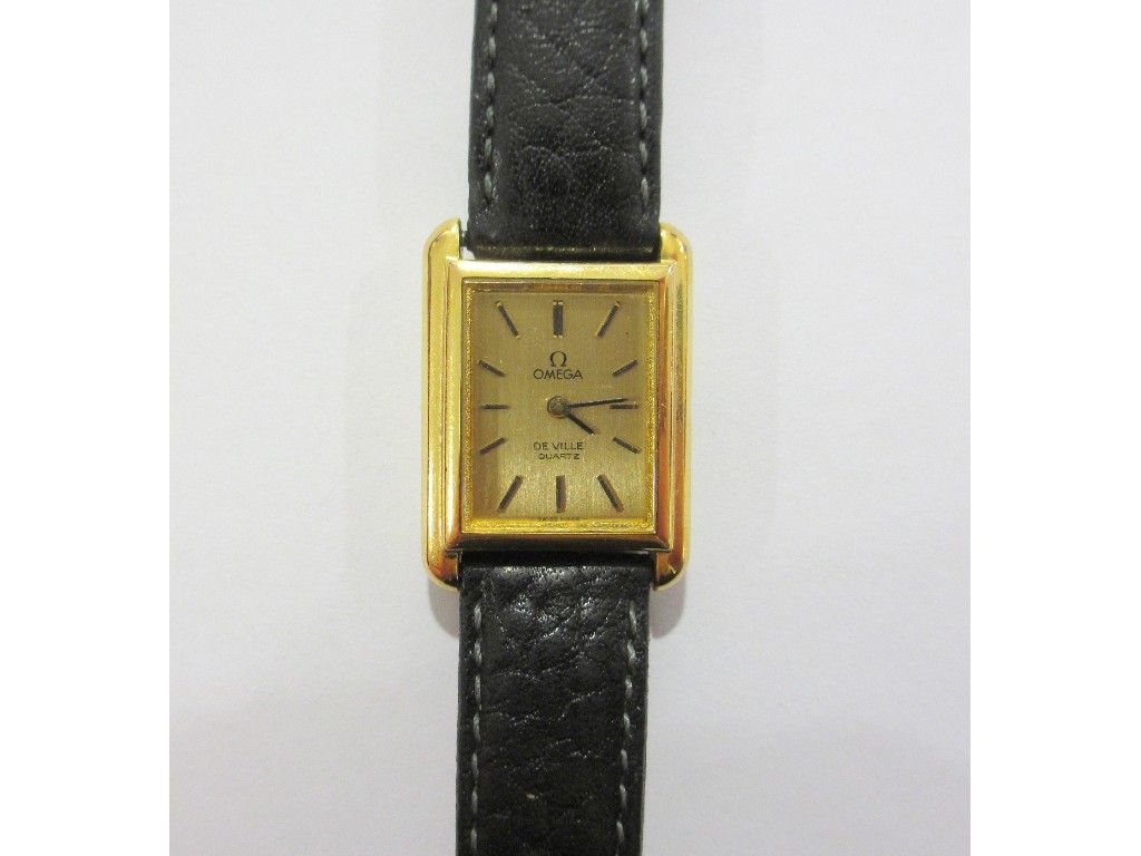 Appraisal: Ladies bi colour Omega De Ville wrist watch with black