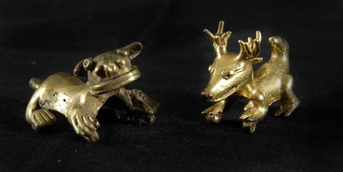 Appraisal: Costa Rican Deer and Animal Pendant