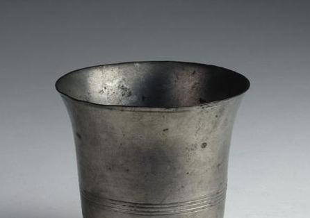 Appraisal: AMERICAN PEWTER BEAKER PROBABLY MERIDEN BRITANNIA CO MERIDEN CONNECTICUT -