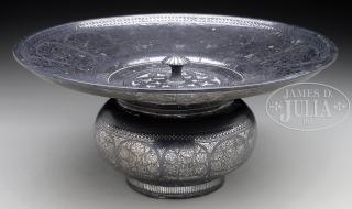 Appraisal: SILVER INLAID BIDRI BASIN India th th century The basin