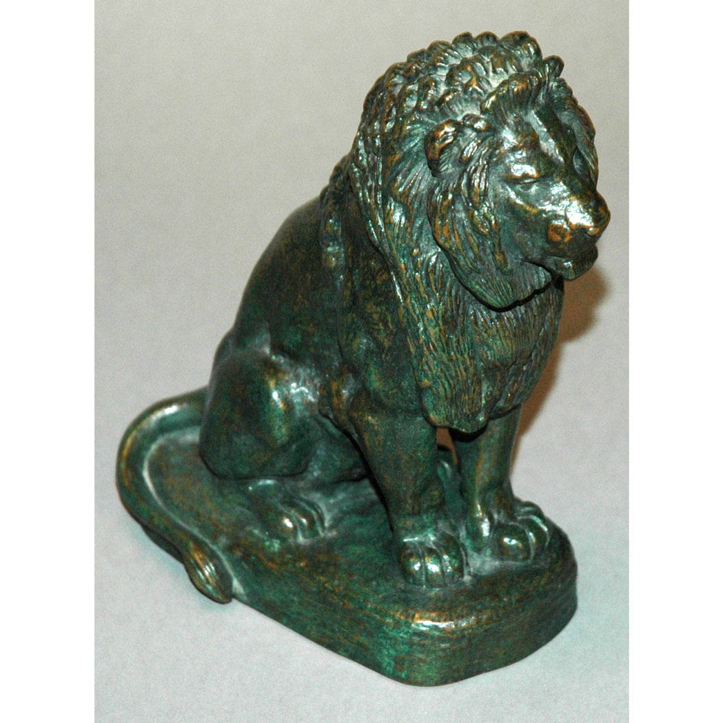 Appraisal: Antoine-Louis Barye French - Seated Lion No Signed Barye Bronze