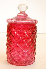 Appraisal: VICTORIAN RUBY GLASS PICKLE JAR