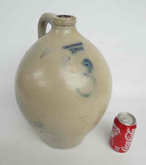 Appraisal: th c ovoid stoneware jug marked ''S S S Perry