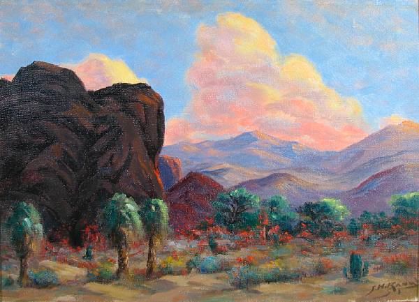 Appraisal: John Henry Ramm - In Andreas Canyon signed 'J H