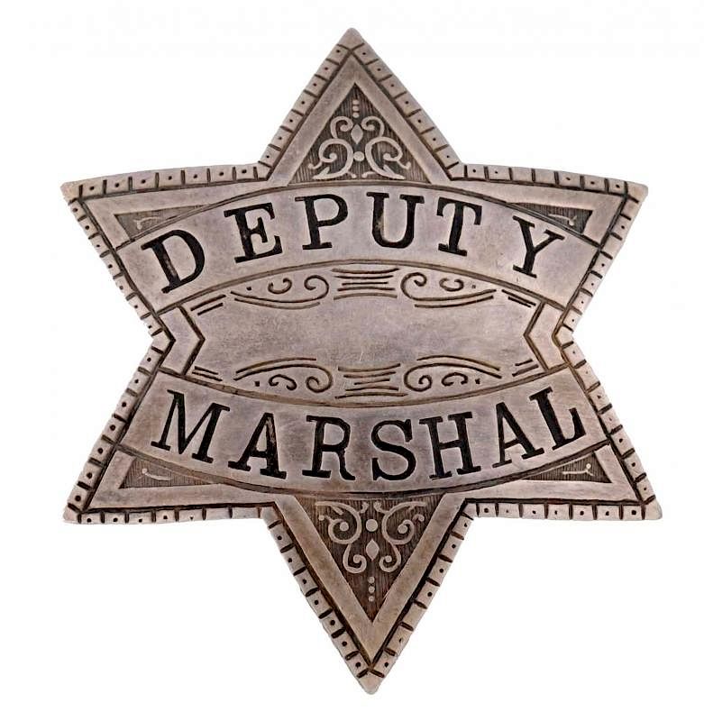 Appraisal: Deputy Marshal Six-Point Star Badge Circa Excellent - T