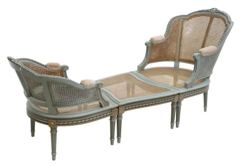 Appraisal: piece French Louis XVI style duchesse brisee early th c